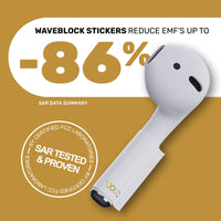 WaveBlock® Earbud Shields AirPods 1st & 2nd Gen Radiation Shield: Long-Lasting Earbud Safety Radiation Shield for AirPods Classic | WaveBlock emf protection radiation blocker 5g