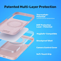 WaveBlock® iPhone Cases iPhone Shielding Light Pink Case: All-in-One Phone Protection Light Pink Finish Radiation Reducing iPhone Case | WaveBlock emf protection radiation blocker 5g
