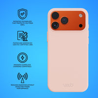 WaveBlock® iPhone Cases iPhone Shielding Light Pink Case: All-in-One Phone Protection Light Pink Finish Radiation Reducing iPhone Case | WaveBlock emf protection radiation blocker 5g