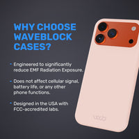 WaveBlock® iPhone Cases iPhone Shielding Light Pink Case: All-in-One Phone Protection Light Pink Finish Radiation Reducing iPhone Case | WaveBlock emf protection radiation blocker 5g