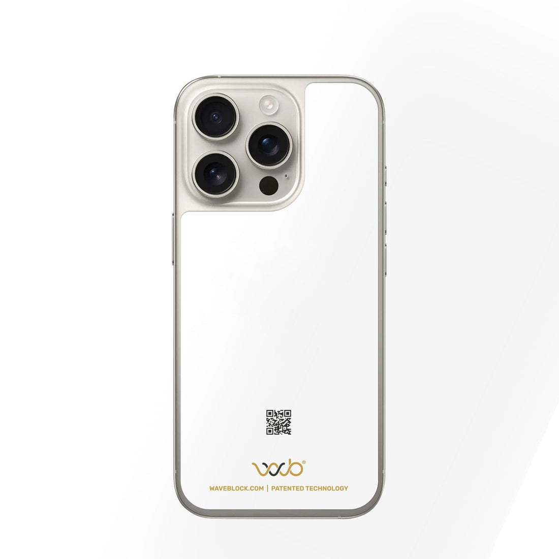 WaveBlock® iPhone Shields iPhone 16 Pro / White iPhone Radiation Shield Radiation Shield for iPhone Devices | WaveBlock emf protection radiation blocker 5g