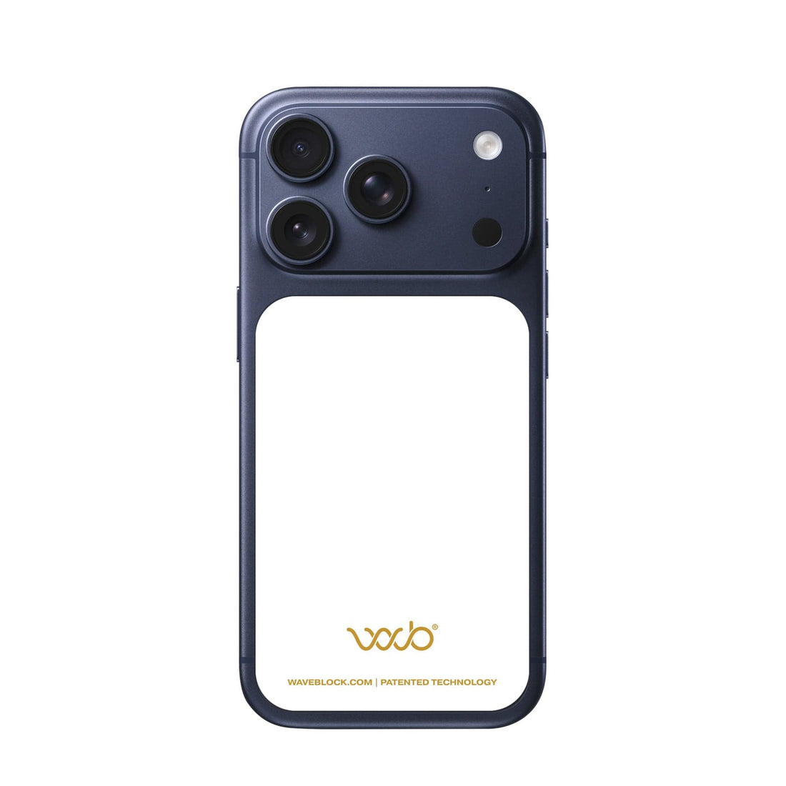 WaveBlock® iPhone Shields iPhone 17 Pro (Coming Soon) / White iPhone Radiation Shield: Works Under Any Case Radiation Shield for iPhone Devices | WaveBlock emf protection radiation blocker 5g
