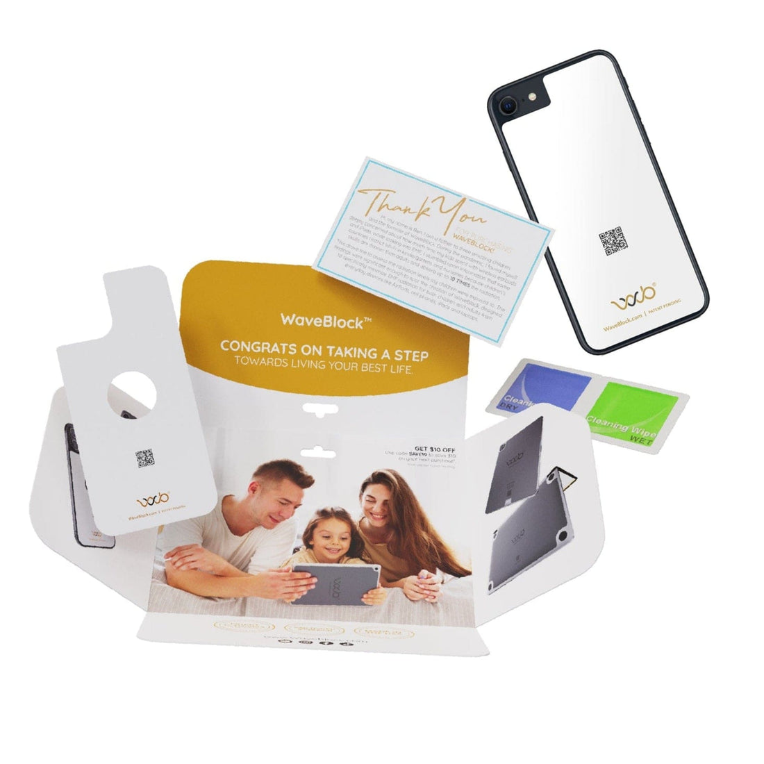 WaveBlock® iPhone Shields iPhone Radiation Shield WaveBlock® iProtect | EMF Blocking Cell Phone Sticker emf protection radiation blocker 5g