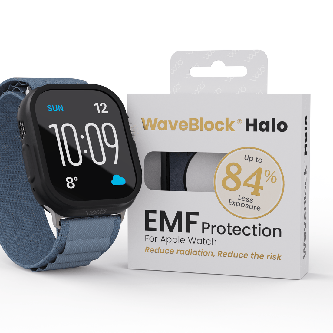 WaveBlock® Apple Watch Cases Apple Watch Shielding Halo Bumper WaveBlock Halo Apple Watch Bumper | 84% EMF Reduction emf protection radiation blocker 5g
