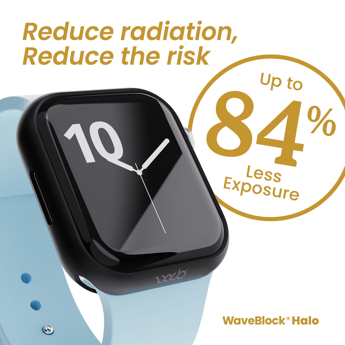 WaveBlock® Apple Watch Cases Apple Watch Shielding Halo Bumper WaveBlock Halo Apple Watch Bumper | 84% EMF Reduction emf protection radiation blocker 5g