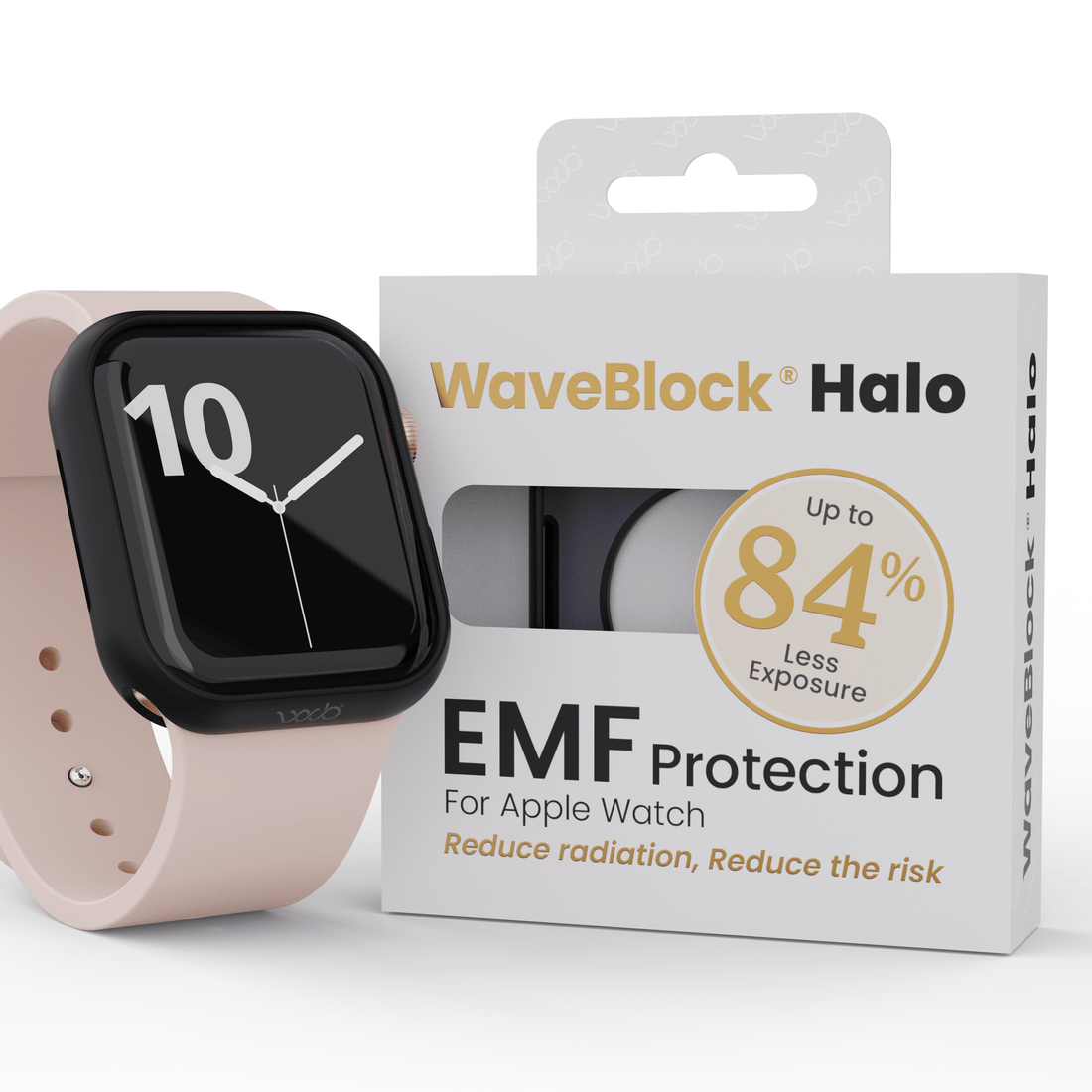 WaveBlock® Apple Watch Cases WaveBlock Halo EMF Shield Apple Watch Bumper Case | 42mm/46mm/49mm: All-in-One Wearable Protection WaveBlock Halo Apple Watch Bumper | 84% EMF Reduction emf protection radiation blocker 5g