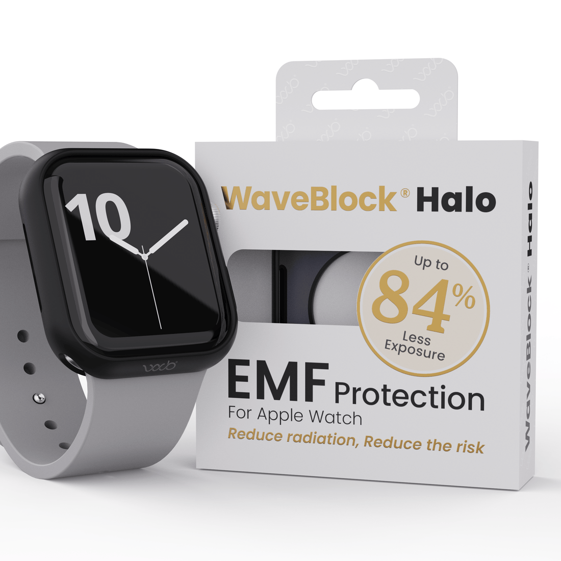 WaveBlock® Apple Watch Cases WaveBlock Halo EMF Shield Apple Watch Bumper Case | 42mm/46mm/49mm: All-in-One Wearable Protection WaveBlock Halo Apple Watch Bumper | 84% EMF Reduction emf protection radiation blocker 5g