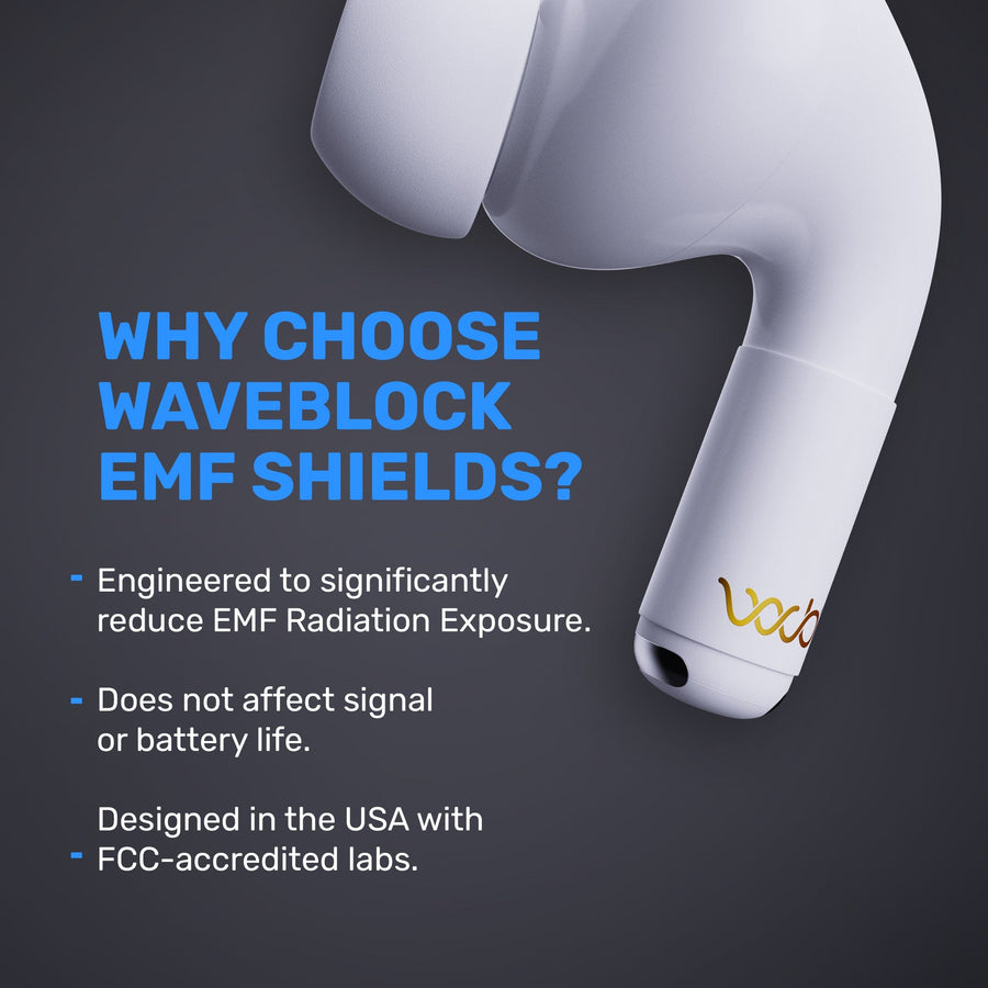 WaveBlock® Earbud Shields AirPods Pro 3 Radiation Shield: Next-Gen Comfort & Protection Radiation Shield for AirPods Pro & Pro 2 | WaveBlock emf protection radiation blocker 5g