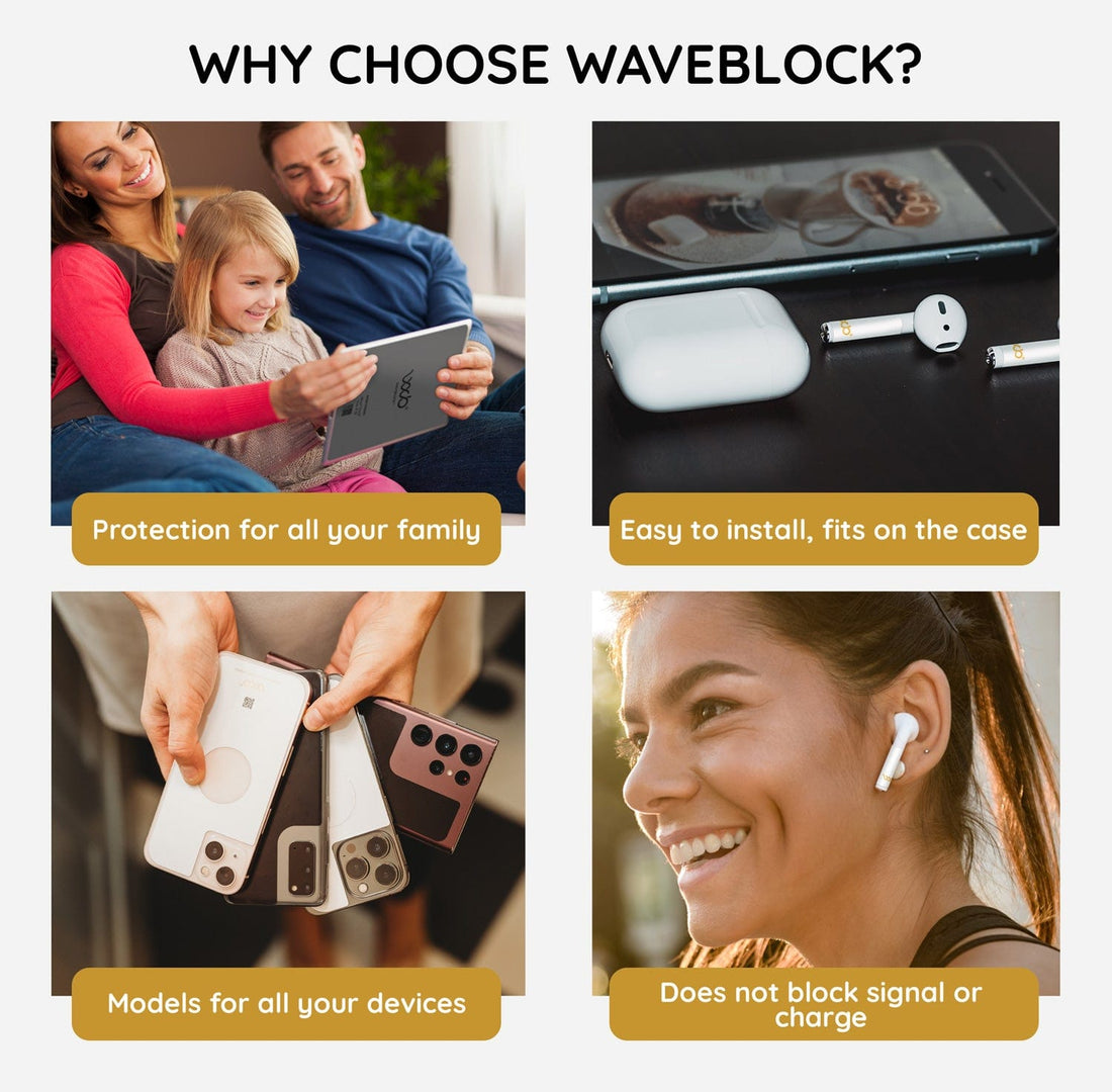 WaveBlock™ Earbud Stickers WaveBlock™ Classic WaveBlock™ Classic | Ultimate Protection from EMF Radiation emf protection radiation blocker 5g