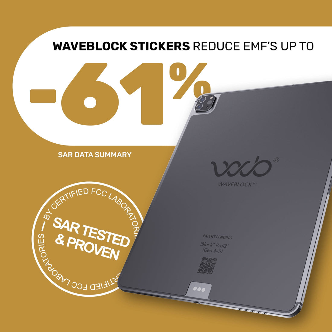 WaveBlock® iPad Shields iPad Radiation Shield: Ideal for Kids & Families Radiation Shield for iPad Devices | WaveBlock emf protection radiation blocker 5g