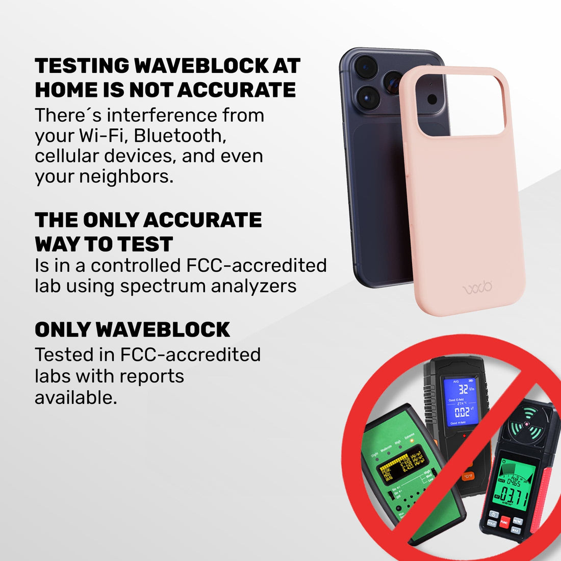 WaveBlock® iPhone Cases iPhone Shielding Light Pink Case: All-in-One Phone Protection Light Pink Finish Radiation Reducing iPhone Case | WaveBlock emf protection radiation blocker 5g
