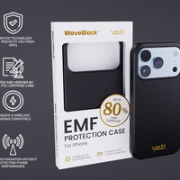 WaveBlock® iPhone Cases Radiation-Reducing Black Case Radiation Reducing iPhone Case in Black Finish | WaveBlock emf protection radiation blocker 5g
