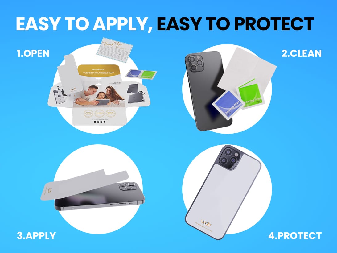 WaveBlock® iPhone Shields iPhone Radiation Shield Radiation Shield for iPhone Devices | WaveBlock emf protection radiation blocker 5g
