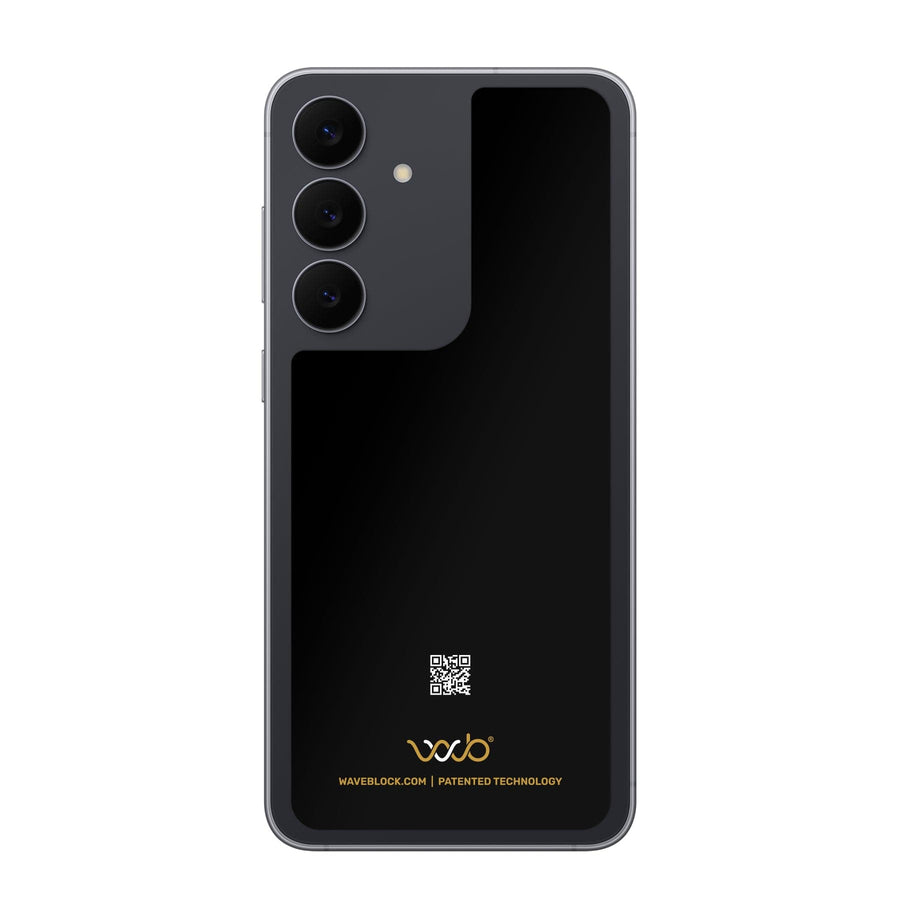 WaveBlock® Samsung Galaxy Shields Samsung Galaxy S25 FE / Black Samsung Galaxy Radiation Shield: Works With Any Case Samsung Galaxy Radiation Shield | WaveBlock emf protection radiation blocker 5g