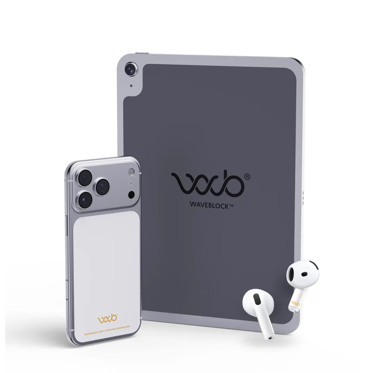 Three-Device Set: iPad, iPhone and AirPods shields