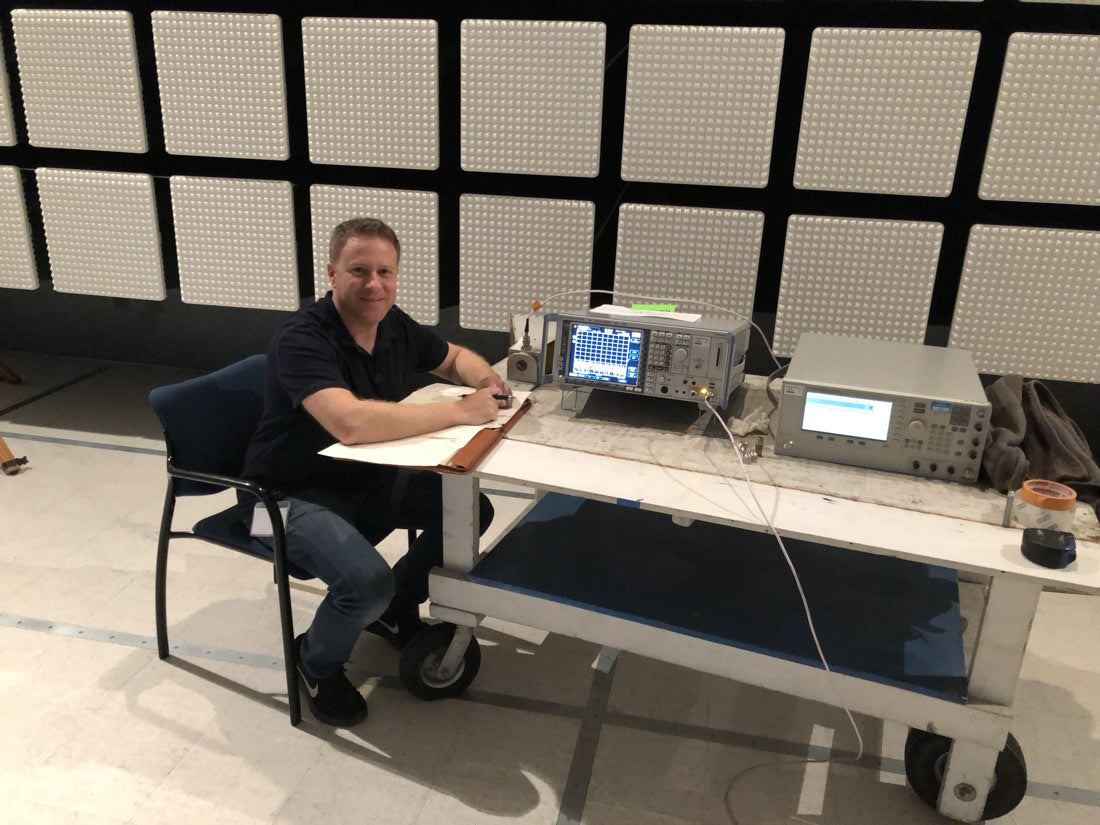WaveBlock's founder at a lab test bench